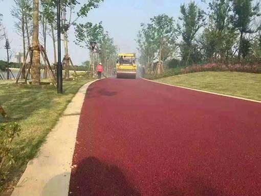 彩色公園步行道路面工程